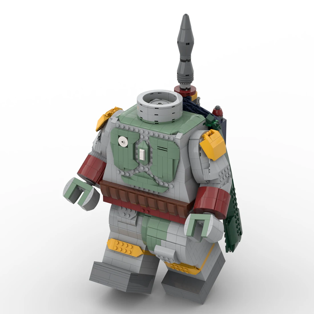 

Authorized MOC-85873 1611Pcs Assembling Ornament Building Block War Helmet Body Support Parts Collected Model For 75277