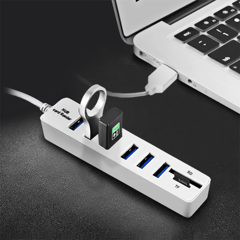 

USB Hub 3 / 6 Ports USB 3.0 Hub High Speed Multi USB Splitter 2 In 1 2.0 Hab multiple usb3.0 Hub SD/TF Card Reader For PC Laptop