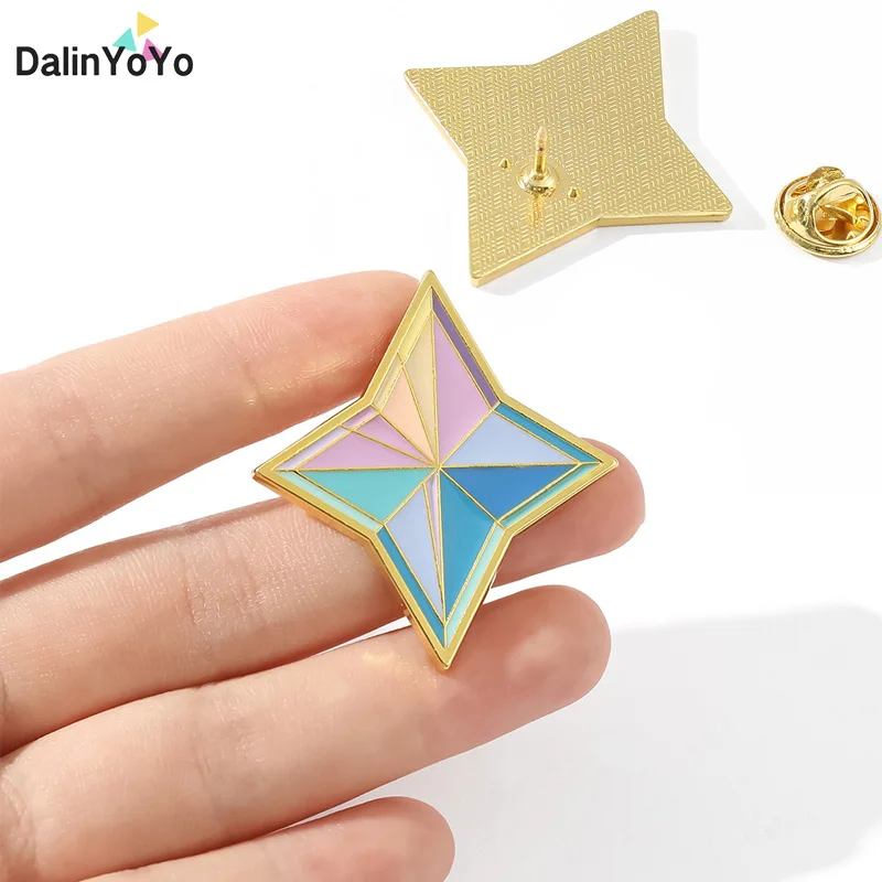 

Hot Game Genshin Impact Primogem Enamel Brooch Pin Cosplay Kawaii Gifts Bag Lapel Geometric Shape Pins Jewelry Accessories Gifts