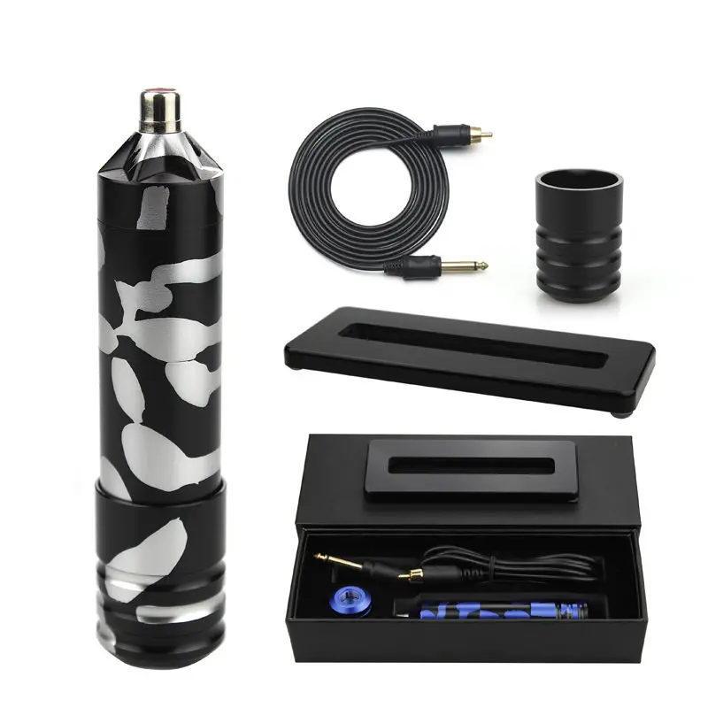 

Quiet Motor Tattoo Rotary Pen Blue Camouflage Tattoo Machine Permanent Makeup Eyebrow Hybrid Tattoo Gun