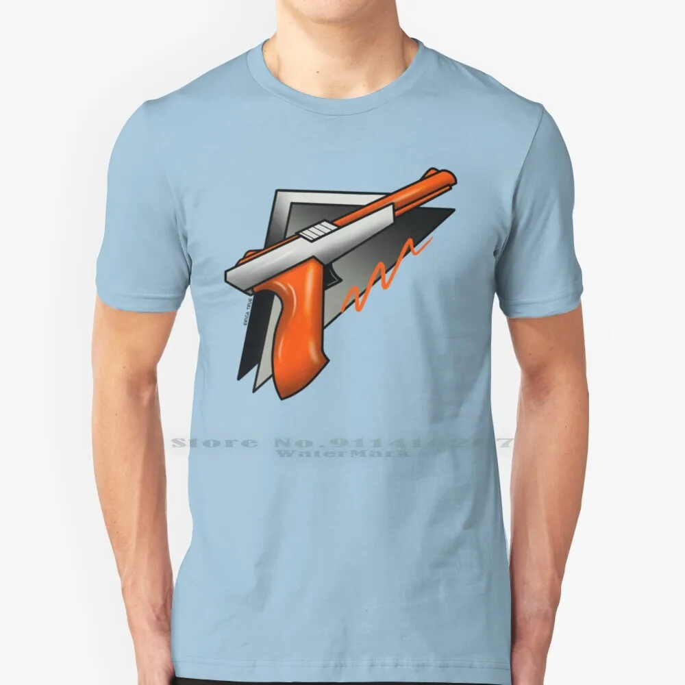 1980s Vintage Retro Gaming Controller Light Gun T Shirt 100%