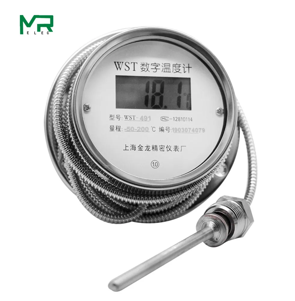 WST-DTM491 high precision stainless steel digital thermometer acid proof and waterproof industrial water temperature measurement