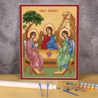 region orthodox icon coloring by numbers painting package acrylic paints 5070 canvas painting loft picture for adults art