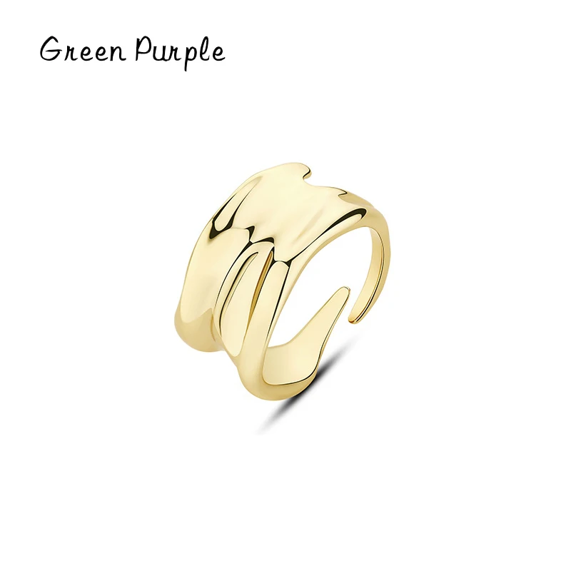 

GREEN PURPLE Exquisite Wedding Engament Ring for Women Luxury Irregular Real 925 Sterling Silver Rings Fine Jewelry Gift Anillo
