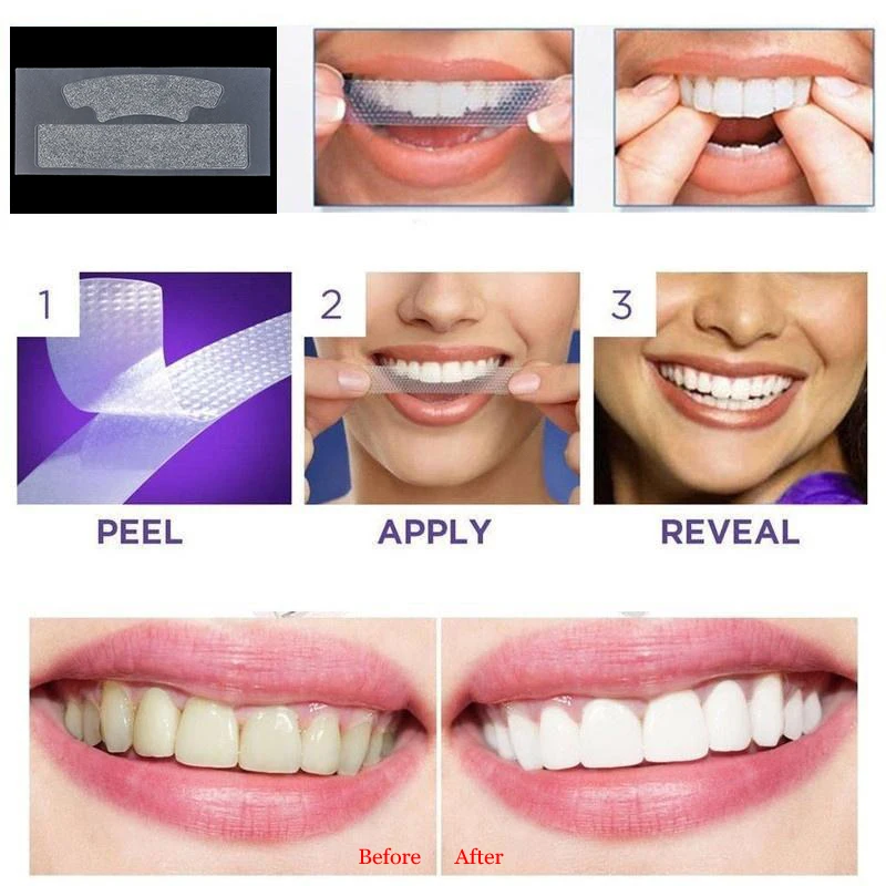 

Teeth Whitening Strips White Tooth Dental kit Oral Hygiene Care For Teeth Bleaching Strip Stain Removal