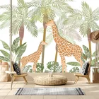 Съемные обои с изображением тропических джунглей, для спальни, нетканые, текстурированные, в рулонах