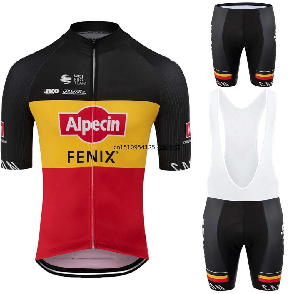 

2020 Team Alpecin FENIX Cycling Jersey Set Belgium Champion Cycling Clothing MTB Road Bike Shirt Suit Bicycle Bib Shorts Maillot