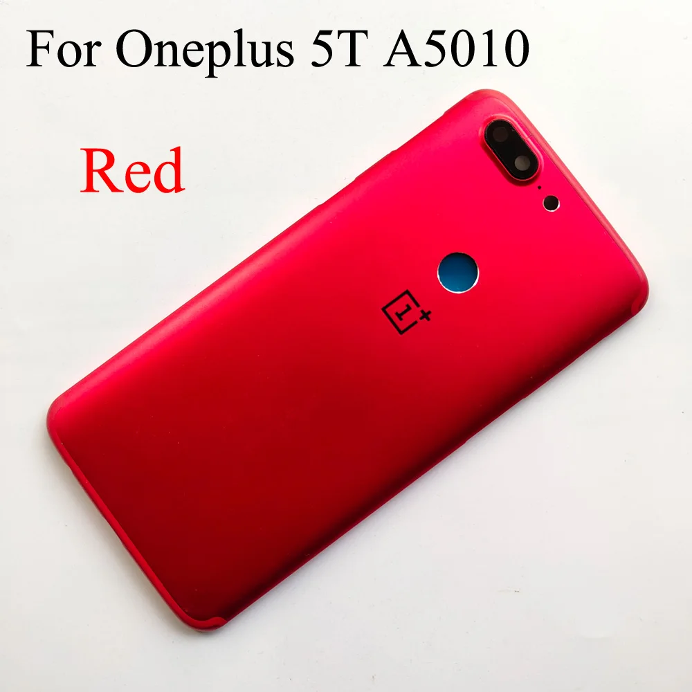 Red Oneplus 5T Для Oneplus X 2, 3, 3 T, 5, 5, 6, 6 T, 7 Global задняя крышка батарейного отсека, корпус, чехол, Задние стекла, запчасти One plus 1+ 7 PRO GM1910, GM1911 - Цвет: Red Oneplus 5T