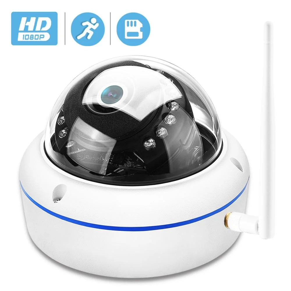 

HD1080P Vandalismebestendig Ip Camera Wifi Sd Card Slot 64Gb Motion Ai Detecteren Alert Dome 2MP Audio Beveiliging cctv Camera