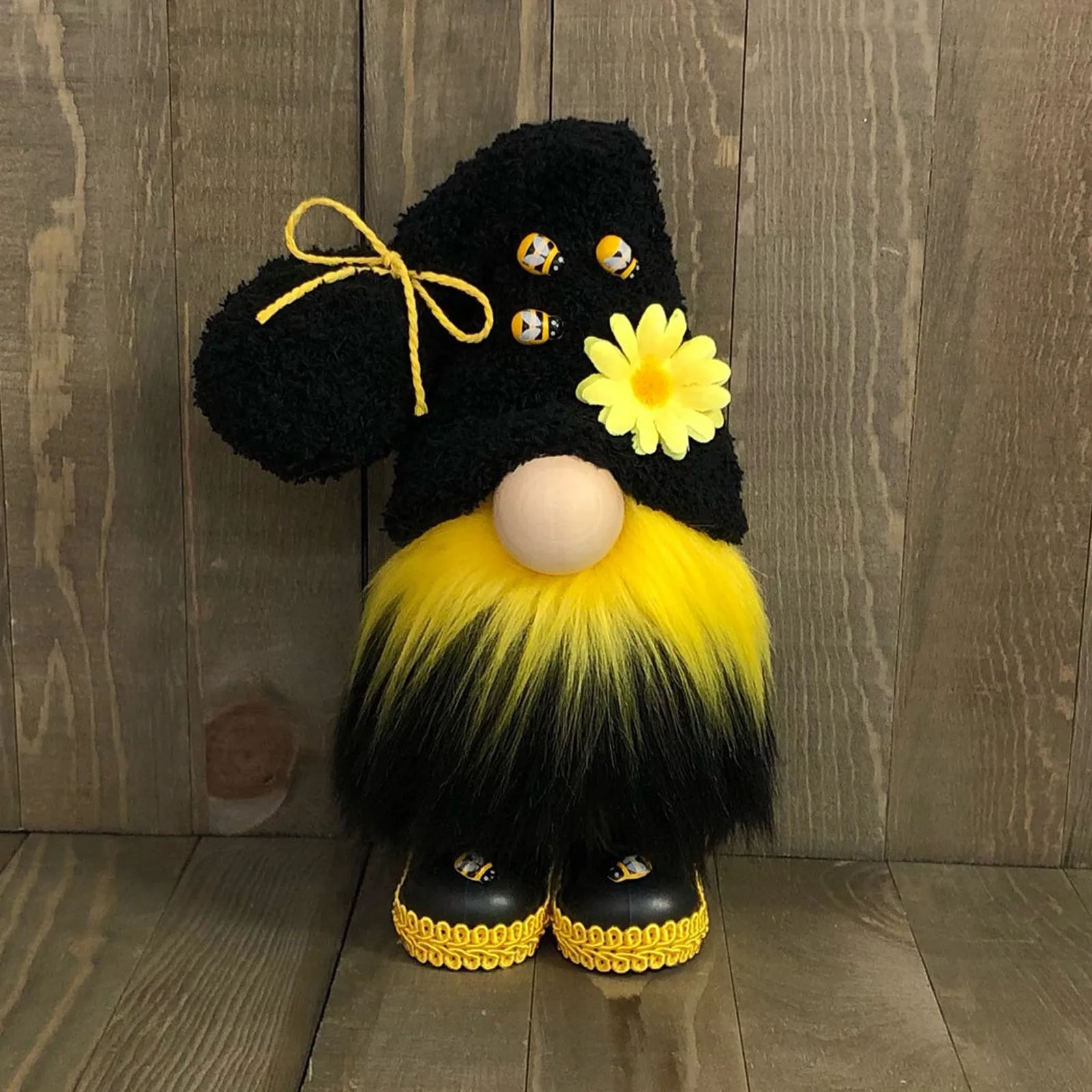 

Bumble Bee Striped Gnome Scandinavian Tomte Nisse Swedish Honey Bee Elfs Home Easter Faceless Doll Bumble Bee Striped Gnome
