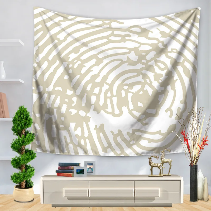 Гобелен абстрактные Геометрические черно белые гобелены шевроны ацтекские