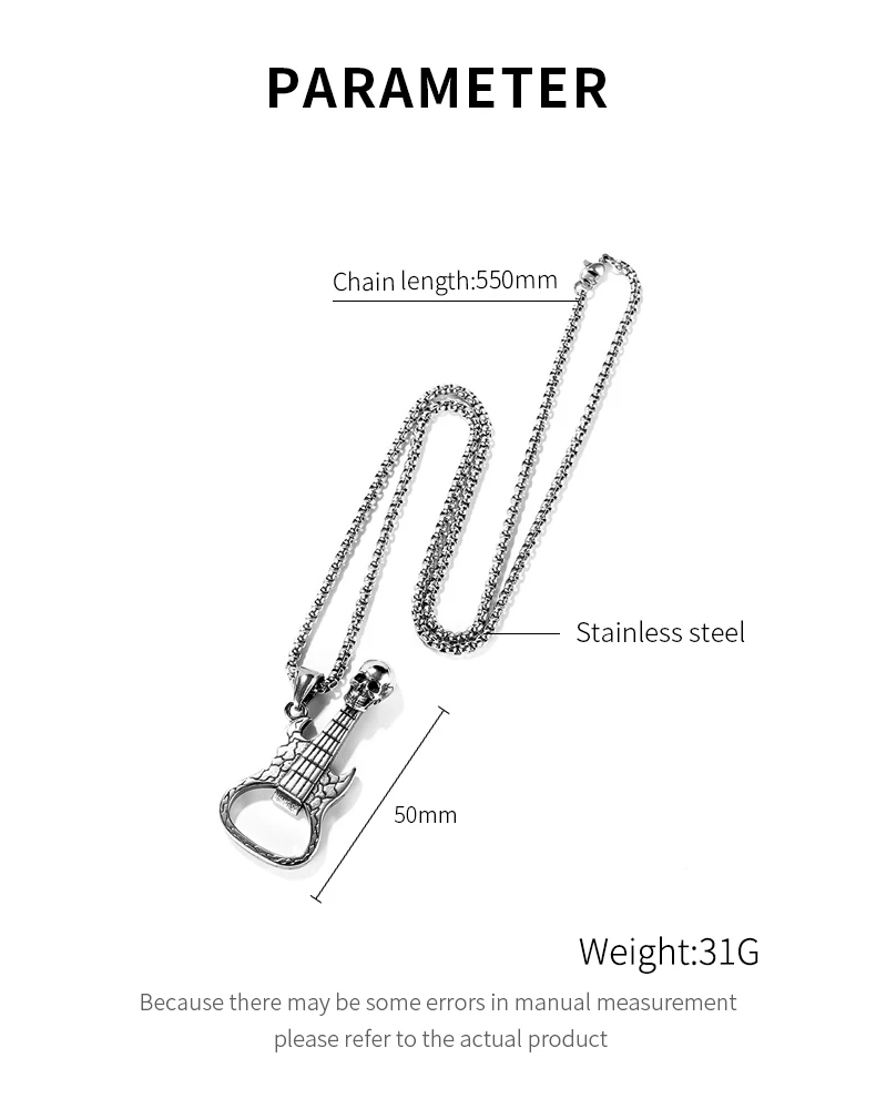 JIALY модное ретро панк мужское ожерелье из нержавеющей стали индивидуальный череп