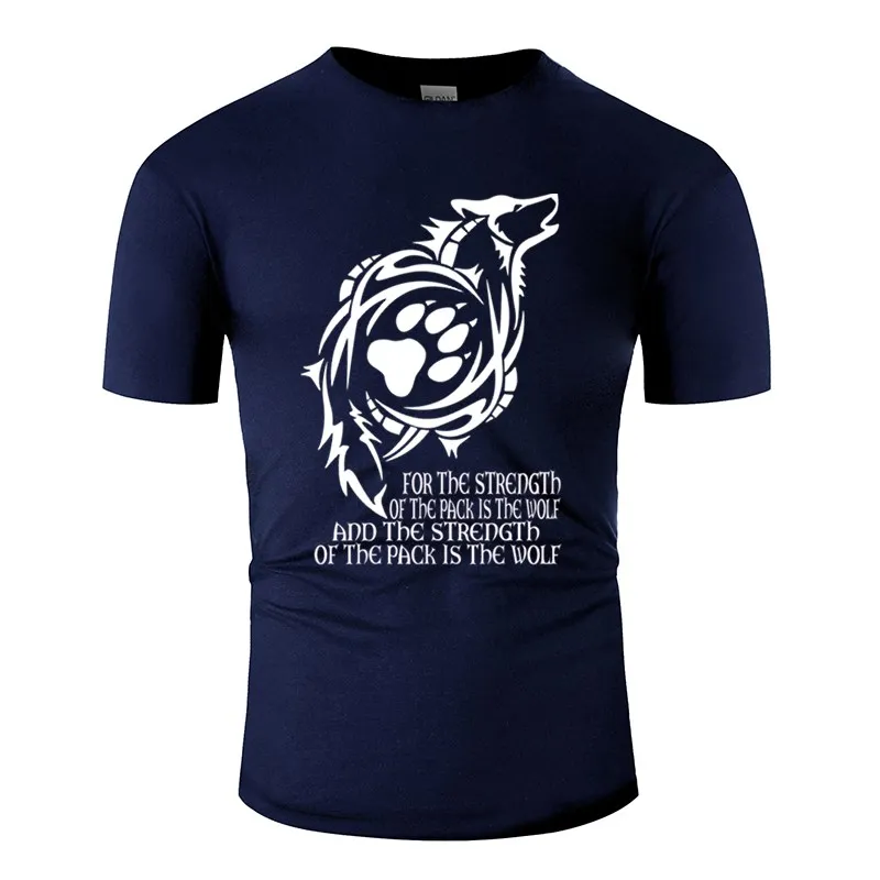 Принт волк-сила стаи-волк футболка Мужская с круглым вырезом одежда Веселый Топ в