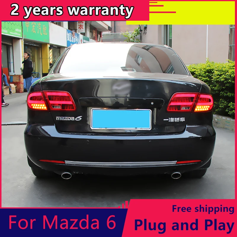 

KOWELL Car Styling for Mazda 6 LED Taillights 2005-2013 for Mazda6 Tail Light Rear Lamp DRL+Brake+Park+Signal