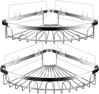 Bathroom Shelf Stainless Steel Corner Shower Shelf Drilling Bathroom Storage Shelves With Hooks Bathroom Accessories