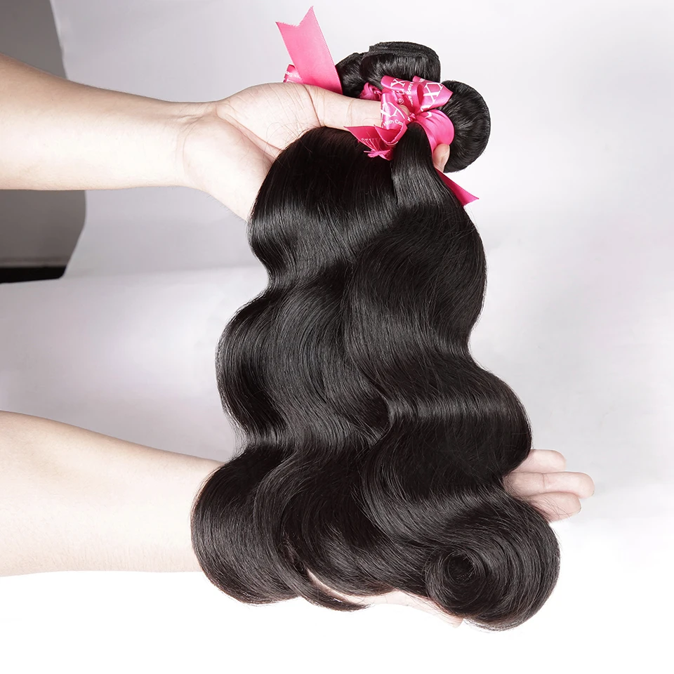 [CEXXY] OneCut волосы для тела волна 8-32 дюймов P индийские девственные пакеты естественного цвета с фронтальными человеческие волосы переплетения пучков