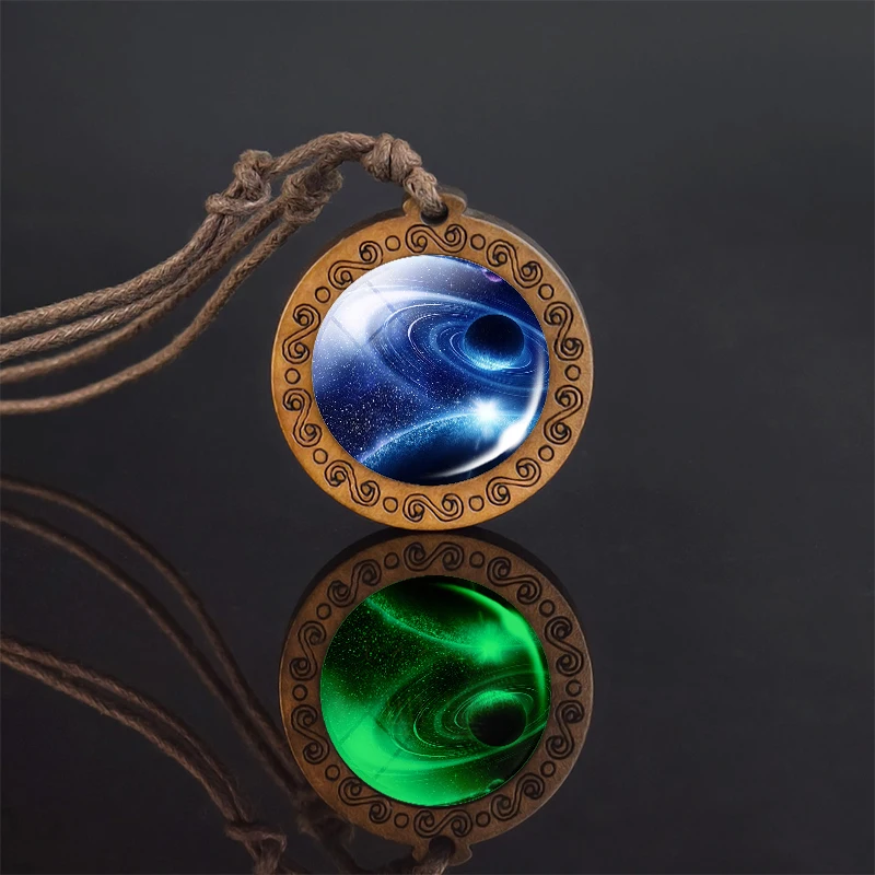 2021 деревянное ожерелье светящиеся ожерелья-небула и планеты для женщин