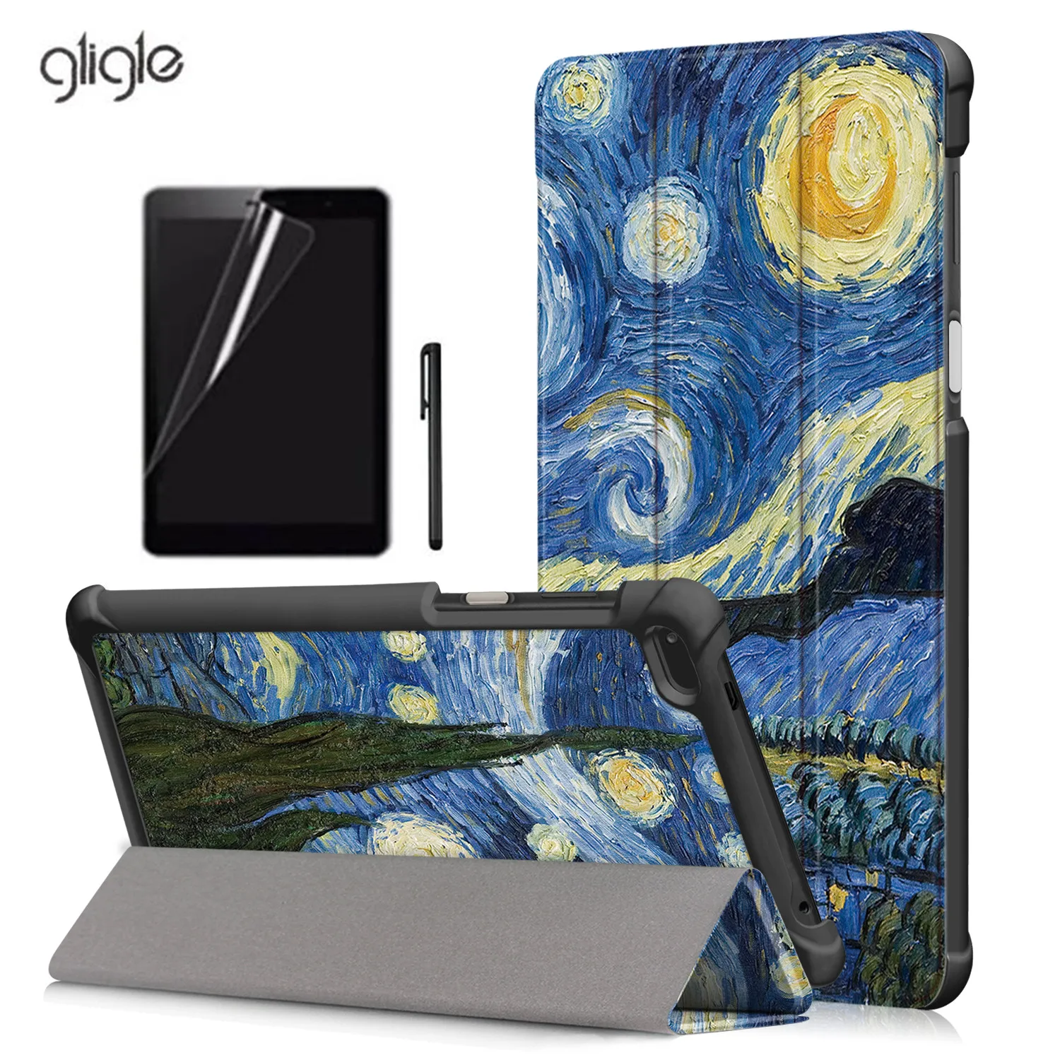 Чехол с принтом gligle для Lenovo Tab 7 4 &quot(TB-7504F) Магнитный кожаный чехол планшета +