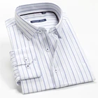 Рубашка мужская хлопковая в полоску, с длинным рукавом, размера плюс, 5XL, 6XL, 7XL, 8XL, 9XL, 10XL