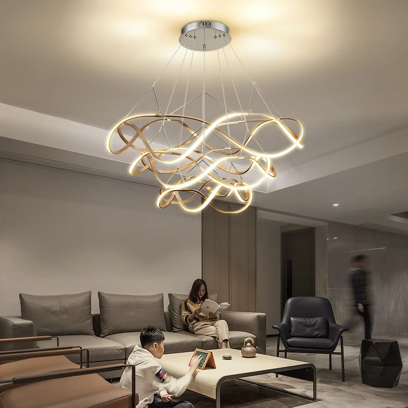 

Energy Saver-LED Ceiling Chandelier light lamp For Living Room Bedroom modern LED Large Chandelier Lighting Fixtures Gold