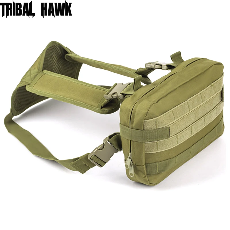 Военная Тактическая нагрудная сумка армейский рюкзак с ручным пистолетом и