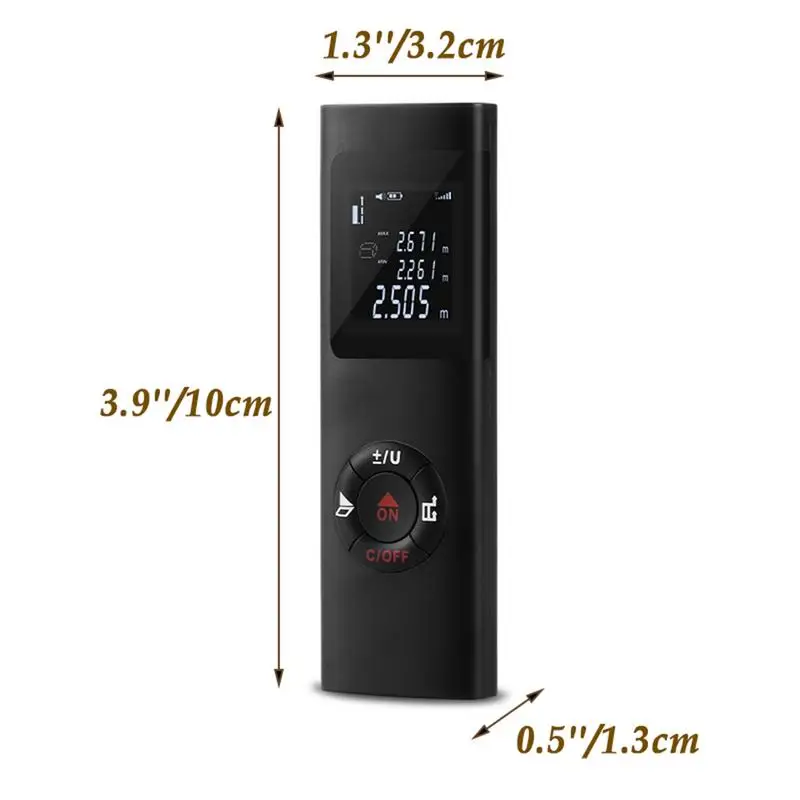 40M High-Accuracy Range Finder Ultra-Mini USB Charging Pocket Distance Measure Meter Test Tool | Инструменты
