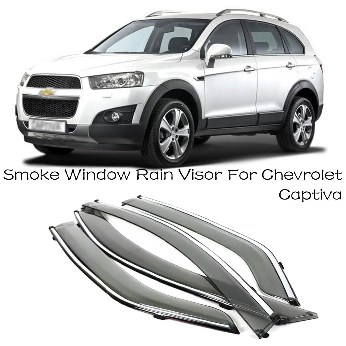 

4pcs Blade Side Windows Deflectors Door Sun Visor Shield For Chevrolet Captiva