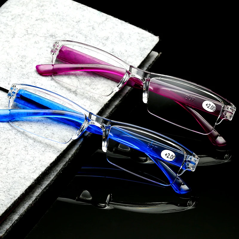 

Гибкие ультралегкие прозрачные очки для чтения без оправы для мужчин и женщин, ПК очки для дальнозоркости и пресбиопии черные + 1,5 2,5, оптовая...