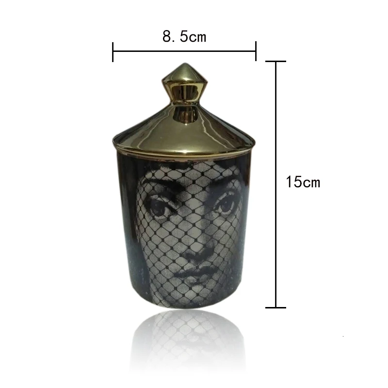 Винтажная свеча подсвечник Fornasetti, керамический держатель для свечей, романтическая Изысканная банка для хранения ювелирных изделий, подарки, украшение для дома и рабочего стола