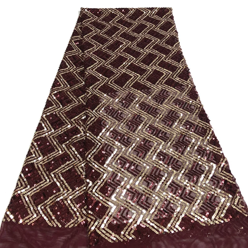 

Beautiful silver-black double-colors sequins design Newest fashionable Mesh lace fabric good quality French Tulle Lace Fabric