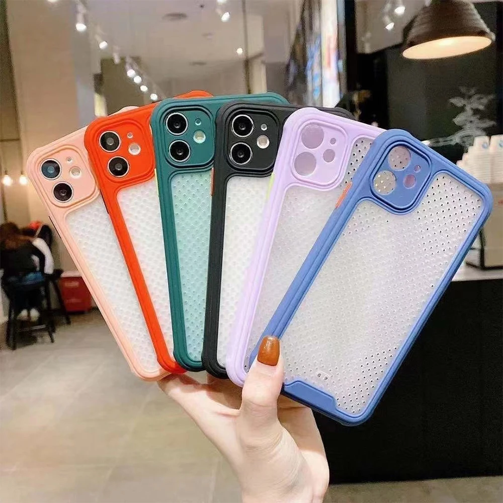 

Original Phone Shockproof Case For iPhone11 12 Pro Max Mini 7 8 6 6SPlus XR X XSMAX Heat Dissipation Two In One Protective Shell