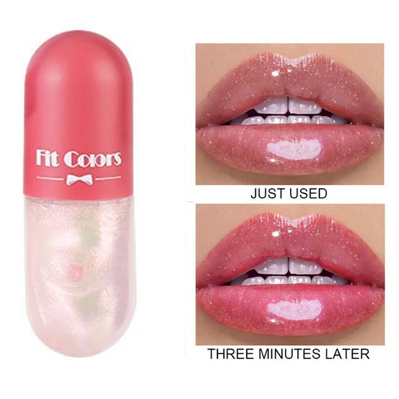 

Mini Capsule Lip Gloss Moisturizing Transparent Color-changing Lip Care Oil Plump Lips Beauty Makeup Liquid Lipstick