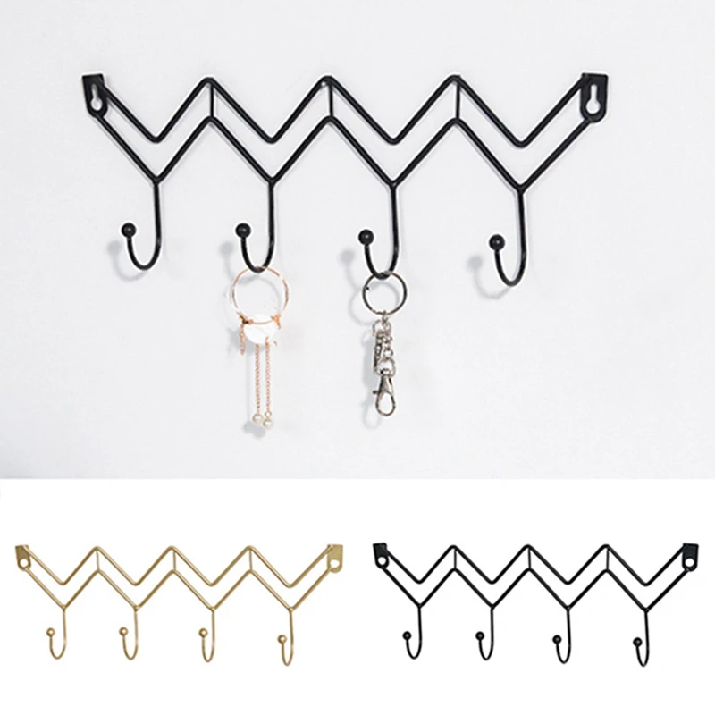 Распродажа-крюк для хранения с 4 Крючки Настенные вешалка крючок ключи шляпа