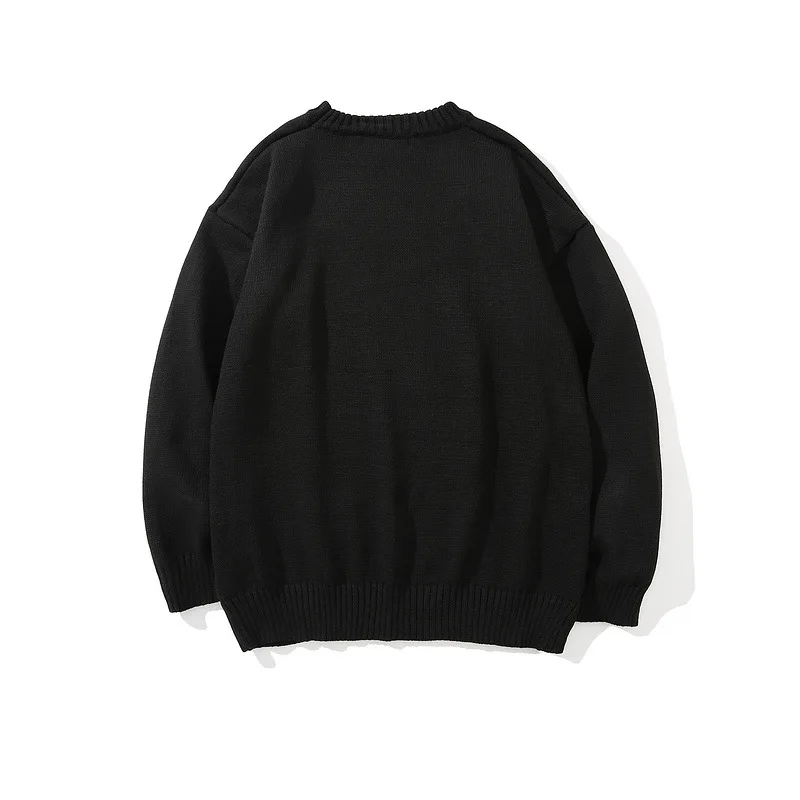 

Pullovers Men Hip Hop Knitted Jumper Sweaters Angel Lightning Printed Streetwear Harajuku Autumn/Spring Oversize Hipster Casual