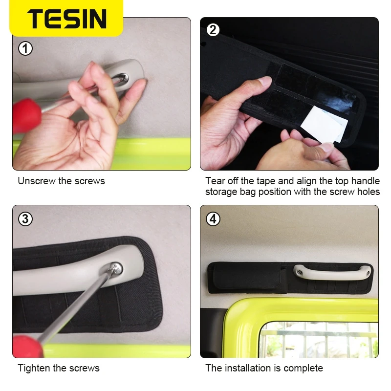 Beste Tesin Opbergen Opruimen Auto Top Handgreep Opbergtas Zonnebril Tas Organizer Accessoires Voor Suzuki Jimny 2019 2020 2021