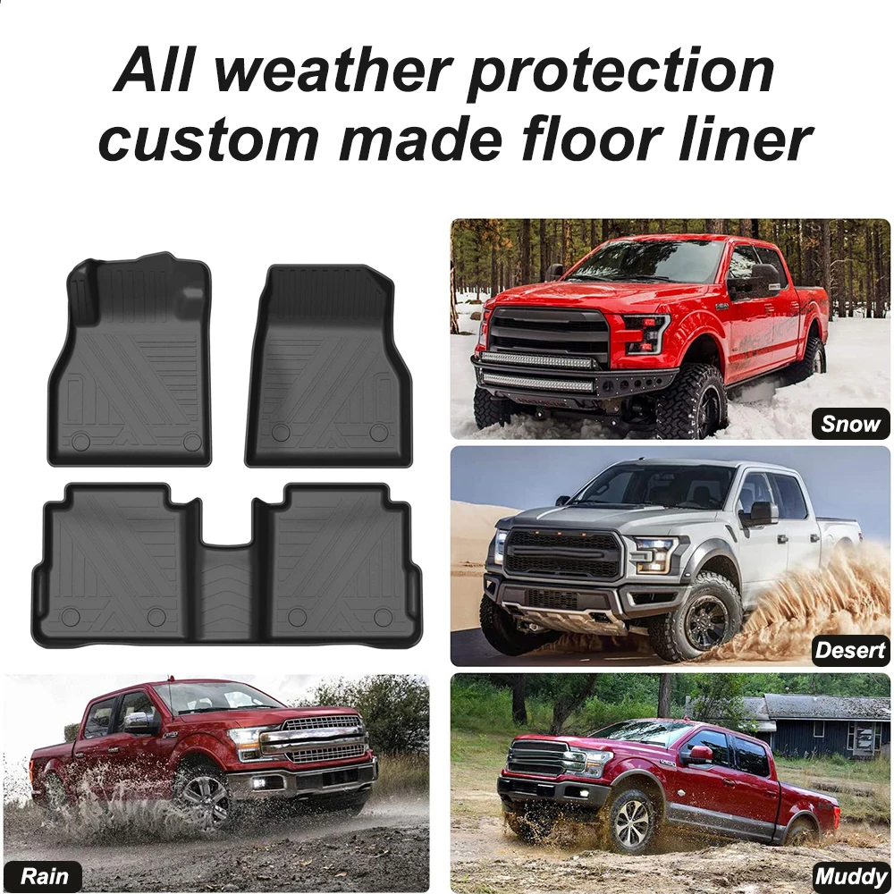 

Fully Surrounded Foot Pad For Nissan Kicks 2017 2018 2019 2020 2021 Car Waterproof Non-Slip Rubber Floor Mat TPE Car Accessories