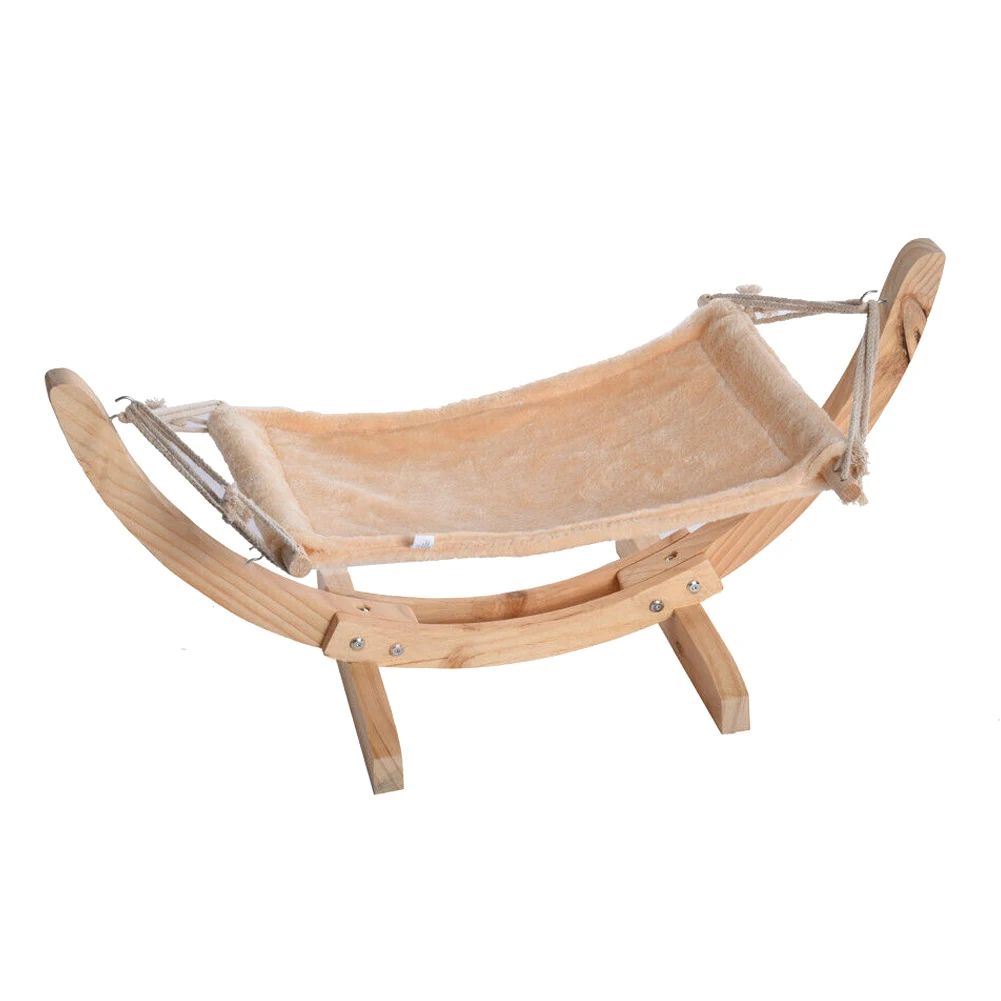 Hammock DIY Bed Pet Dog House Wooden Frame Lazy Mat Comfortable Cushion Lounge QJS Shop | Дом и сад