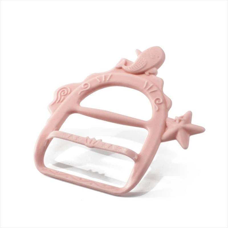 Детский силиконовый Прорезыватель для зубов новорожденных привязанный вручную