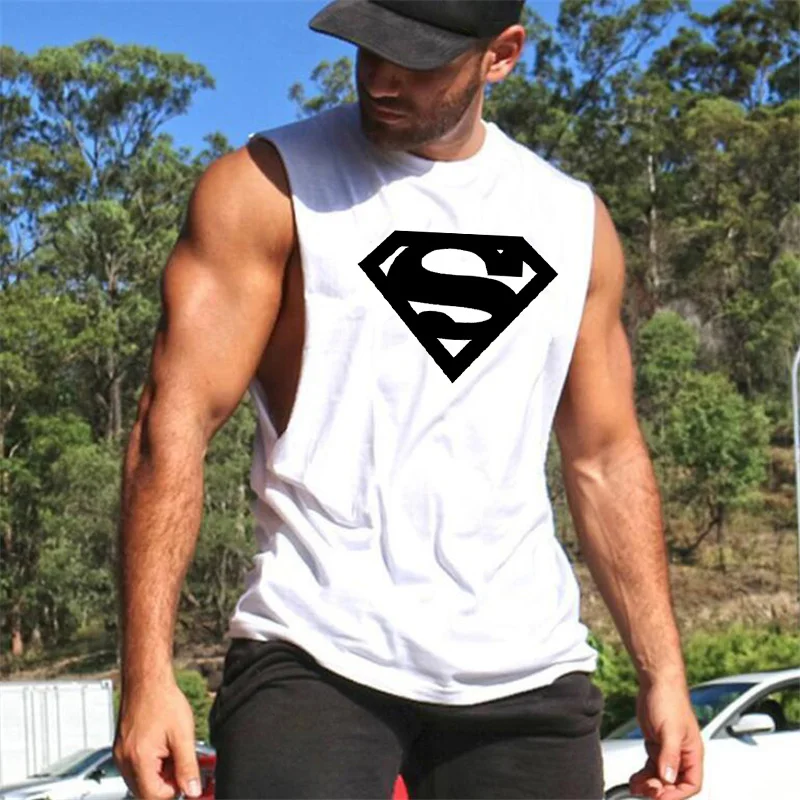 

Brand Sleeveless Muscle Shirt Men Vest Stringer Gym Tank Top Men Clothing Bodybuilding Workout Fashion Fitness Sports Singlets