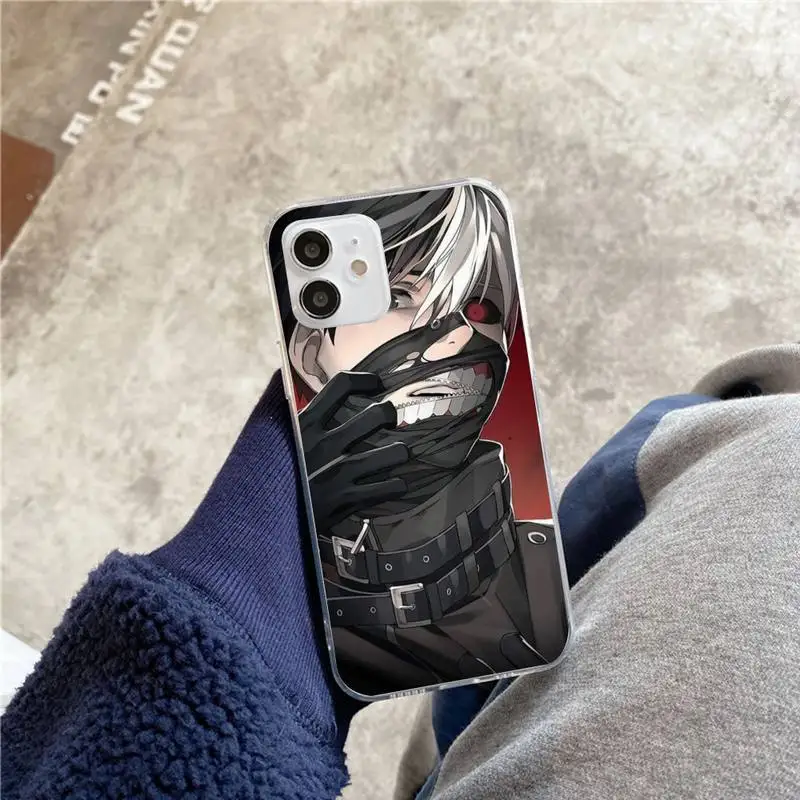 

Yinuoda Art Tokyo Ghoul Phone Case For iphone 5s 6 7 8 11 12 plus xsmax xr pro mini se Transparent Cover Fundas Coque