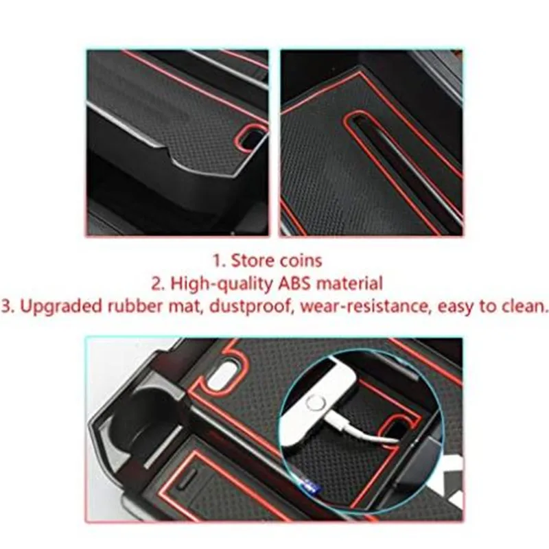 ABS подлокотник вставка вторичная коробка для хранения центральная консоль