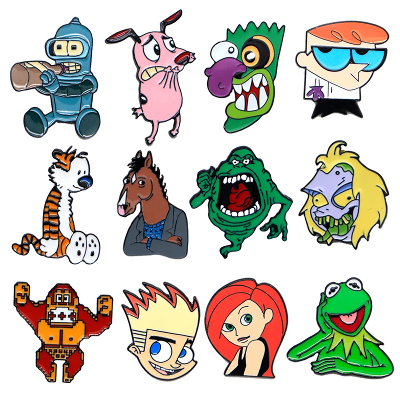 LT978 аниме милые эмалевые броши на булавке для женщин и мужчин Мультяшные рюкзаки