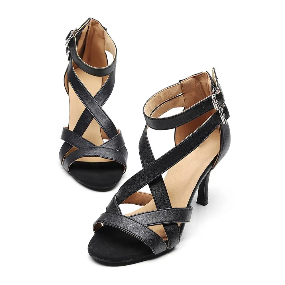 Женские вечерние танцевальные туфли DKZDYIM из искусственной кожи и сатина с мягкой