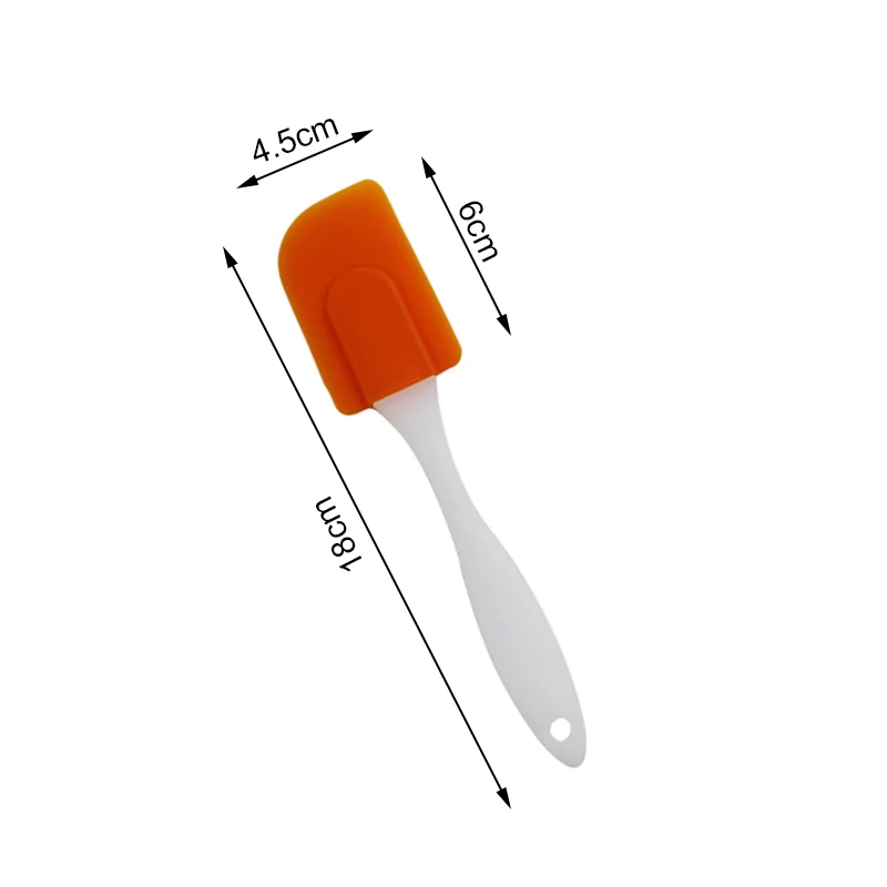 Orange Small VOGVIGO кисти, кухонная утварь, 1 шт., Кондитерские инструменты, силиконовая лопатка, скребок для выпечки, крем, масло, ручка для торта, металлическая кулинарная лопатка для торта - Цвет: Orange Small