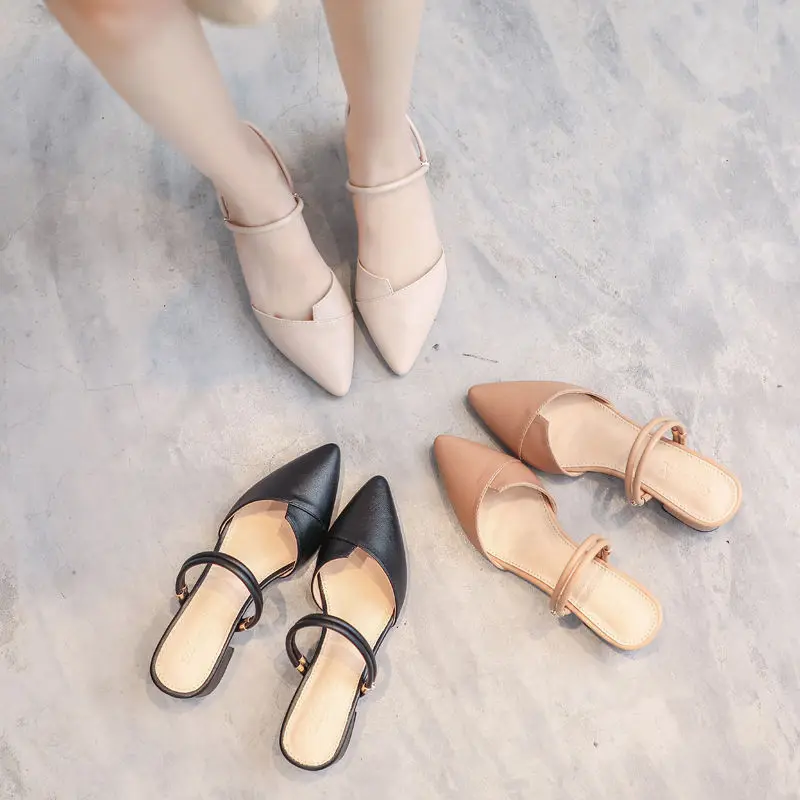 

Women's Chunky Heel Sandals 2021 New Women's Shoes Mid-Heel High Heel Summer Outdoor Semi-Slippers