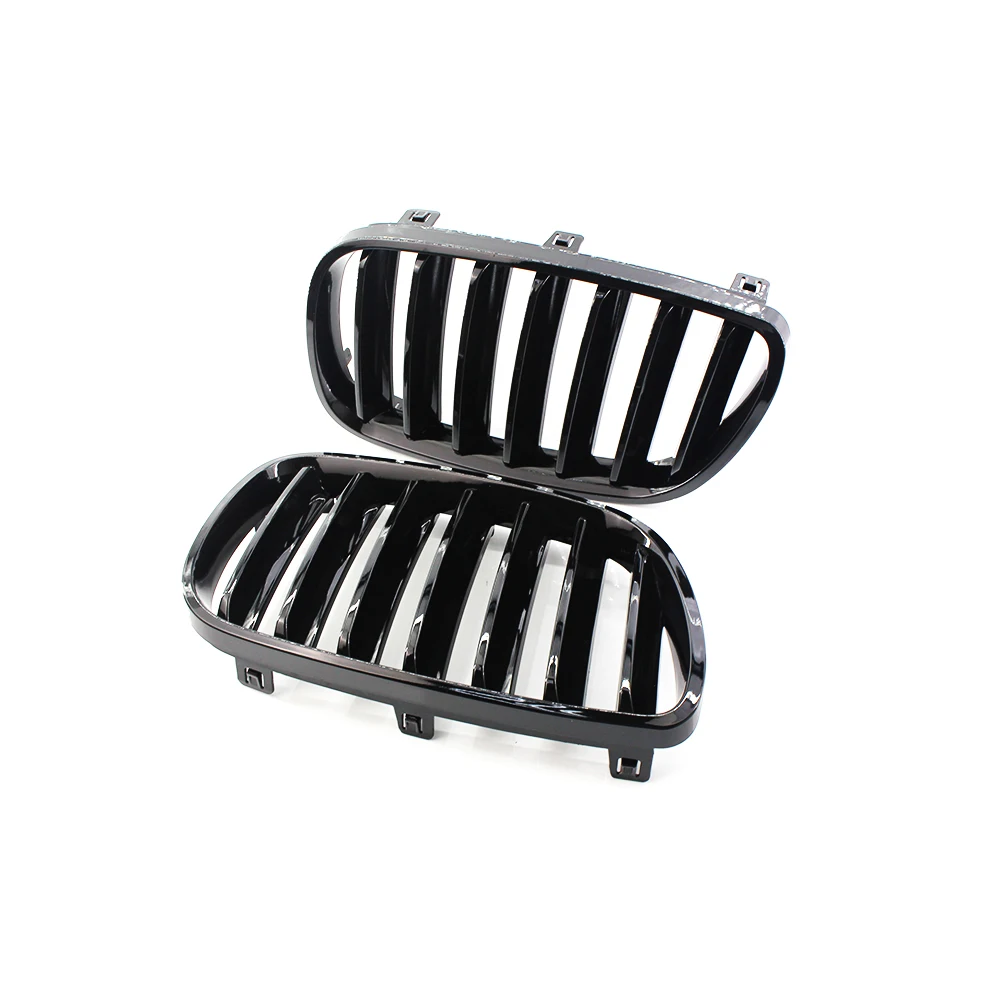 Передняя глянцевая черная спортивная решетка для BMW X3 E83 2007 2008 2009 2010 | Автомобили и