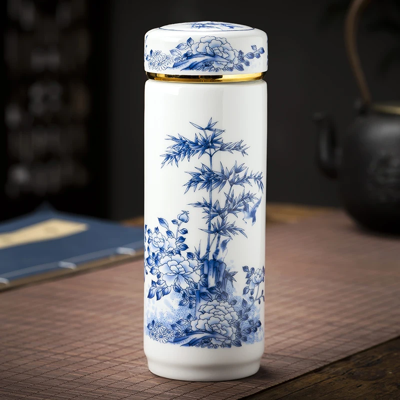 Двухслойная керамическая бутылка для воды Цзиндэчжэнь высококачественные