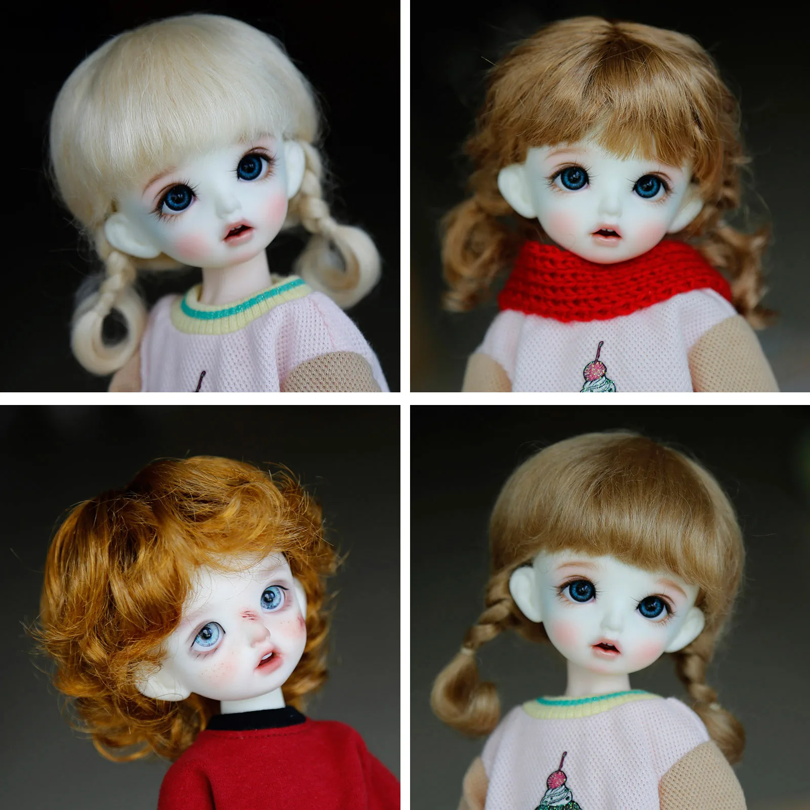 Новый розовый золотой 1/6 парик Bjd 30 см SD DD кукла косички Кукла специальный