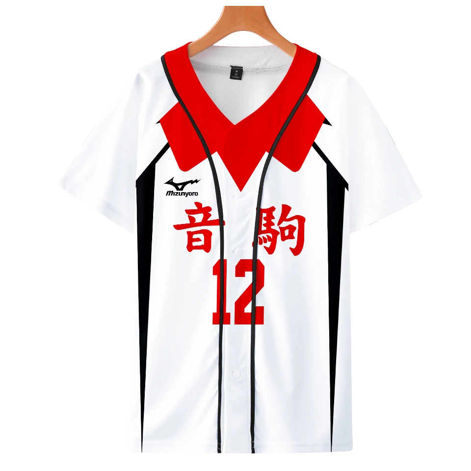 Футболка с объемным рисунком Аниме Haikyuu футболка для бейсбола Мужская/женская