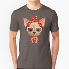 Винтажная красивая футболка чихуахуа, футболки с круглым вырезом и коротким рукавом, одежда для чихуахуа, чихуахуа, собаки, чихуахуа